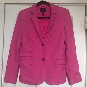 Pink Lands End blazer stripe jacket 10 L large